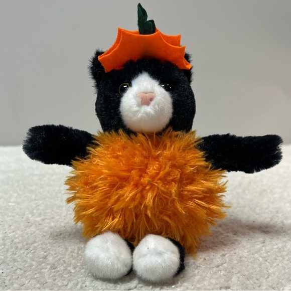 Douglas Toys Other - Douglas Toys Halloween Black and Orange Plush Cat Toy NWOT